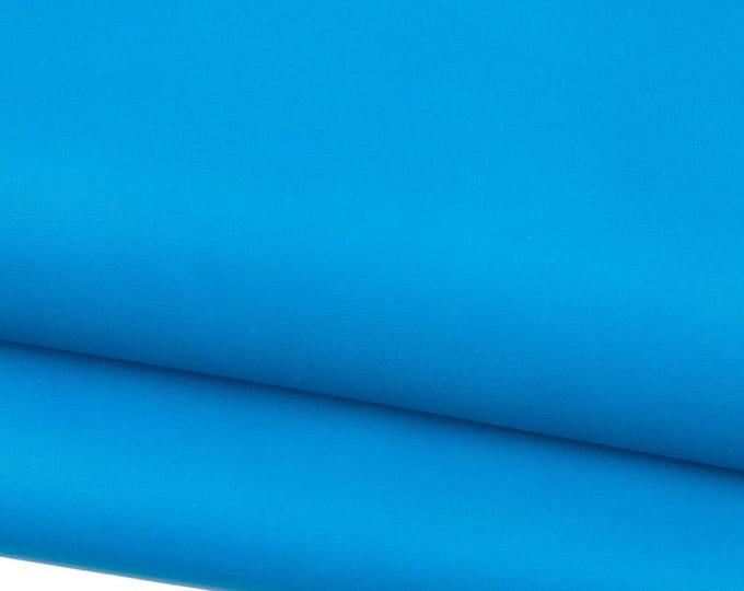 Light blue soft leather hide, SMOOTH lambskin NAPPA, thin sheepskin for hobbyists   0.6-0.8 mm B18752-TU La Garzarara