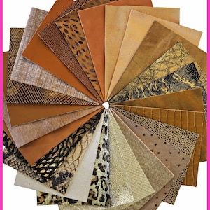 Stock di 12 PEZZI MISTI sui toni oro, bronzo, cuoio, tinta unita, laminati e stampati, 15 x 12 cm B14458-PZ La Garzarara