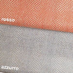 Pelle stampa pitone rosso e azzurro, capar stampa rettile serpente morbida B13502-MT(st) La Garzarara