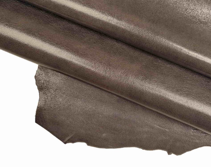 Veg tan goat leather - soft smooth chocolate  grey tan brown shiny soft skins - distressed goatskins  B13788-VT La Garzarara