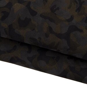 Pelle motivo CAMOUFLAGE grigio e bronzo glitter, vitello scamosciato stampa militare 1.2 - 1.3 mm B17320-MT(ST) La Garzarara
