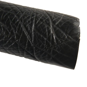 Pellame nero spessore alto, capra sportiva stampa effetto ruga, pelle morbida nera RAGGRINZITA, 1.9 - 2.1 mm B16762-TB  La Garzarara