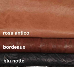 PELLE VEGETALE lavata - nappa su montone effetto stropicciato - pellame morbido dal look vintage B13903-VT La Garzarara