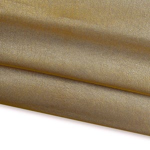 Light gold leather skin, METALLIC WASHED sheepskin, soft grainy lambskin hide  1.3-1.4 mm B17262-MT   La Garzarara