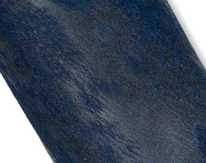 Blue Acid Wash Hair-on Leather, Distressed pony skin Italian Leather, Vintage Pony Hair Leather for Bags0.7 - 0.9 mm B19576-CV La Garzarara