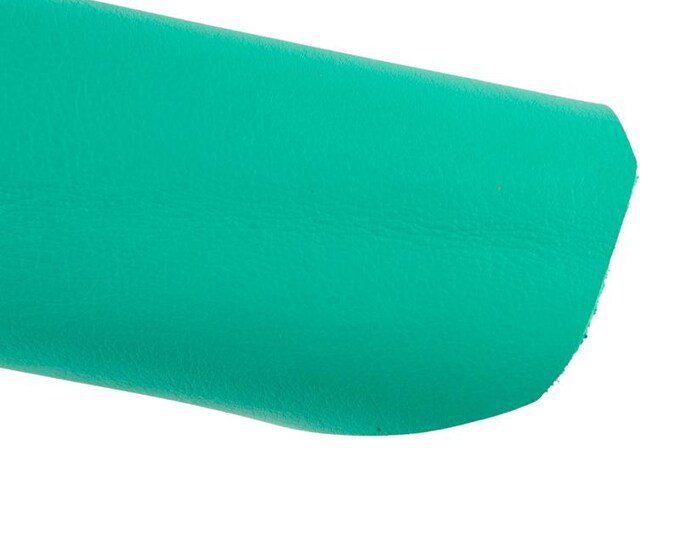 Mint green natural GRAIN cow leather, soft premium italian cowhide, top quality calfskin 1.2 - 1.3 mm B16895-TU La Garzarara