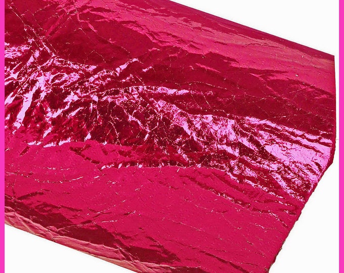 Wine red METALLIC leather skin, wrinkled glossy sheepskin, medium softness B15328-MT La Garzarara