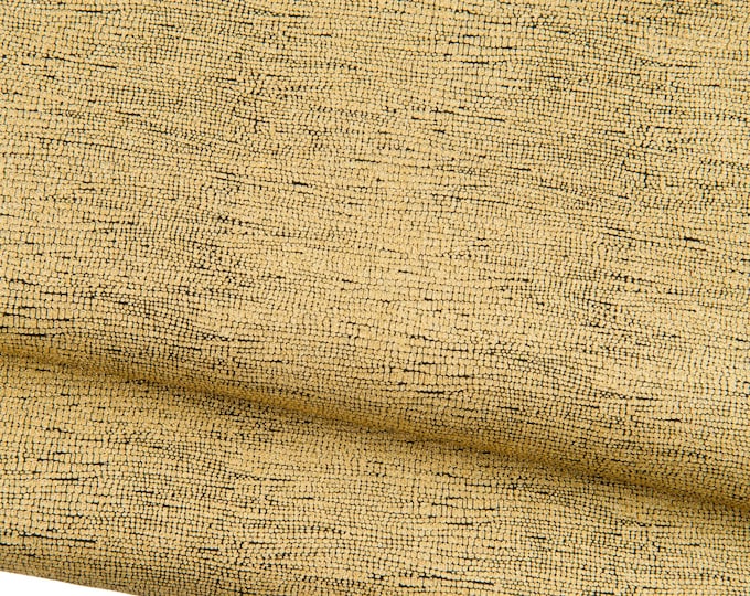 Gold Metallic Leather Hide, Micro Pattern Laminated goatskin, Champagne Gold hide for BagsB19008-MT La Garzarara