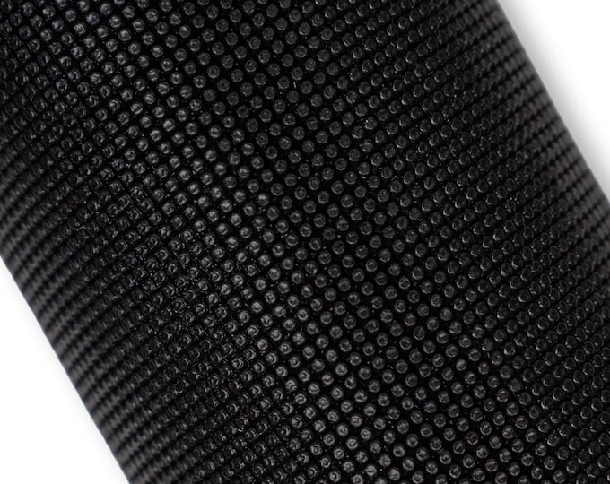 Black Geometric Embossed Leather Hide, Black Micro Pattern Skin,Micro Grain italian Leather  B19583-TB La Garzarara