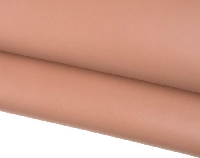 Flesh pink SMOOTH leather skin, soft semi glossy nappa sheepskin, solid color lambskin hide 0.7 - 0.9 mm for crafting B17303-TU La Garzarara