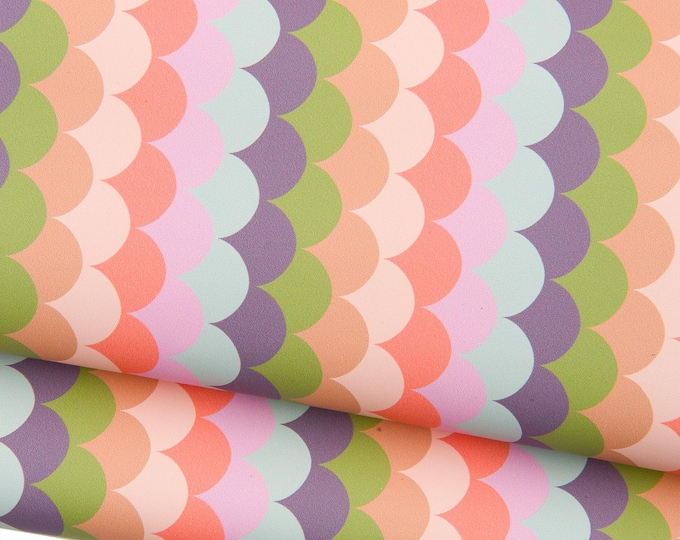 MULTICOLOR textured cowhide leather, WAVE printed calfskin, soft matt hide for crafters B18858-ST La Garzarara