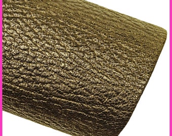 BRONZE metallic elephant printed leather skin, embossed vintage goatskin, soft hide with shades B15732-MT La Garzarara