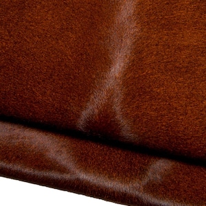 Pelle di cavallino MARRONE arancio, pellame vitello effetto pony sfumato con chiaro scuri, materiale di lusso per artigiani B17050-CV