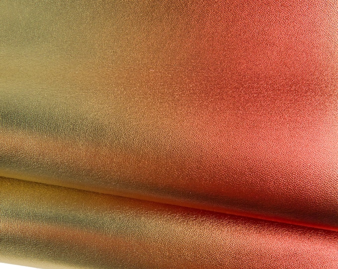 Ombre Metallic Leather Hide, Chameleon Leather skin, Premium Italian color shift Leather B19128-MT(st)  La Garzarara
