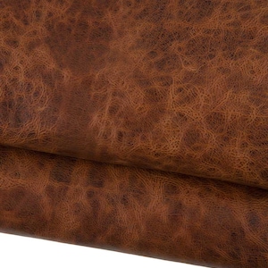 Capra CONCIA VEGETALE marrone, pellame vintage effetto pull up, pelle lucida morbida con chiaro scuri, per artigiani B19126-VT La Garzarara