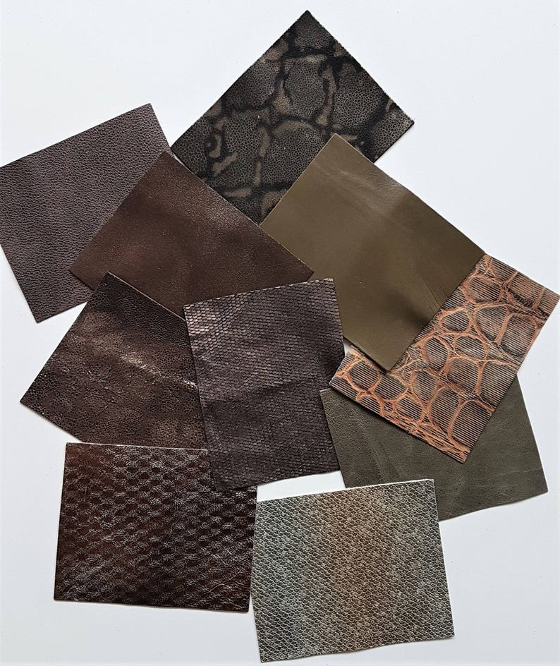 10 pieces of our fancy stock collections Italian leather 4,72 x 5,91 inch C78 La Garzarara
