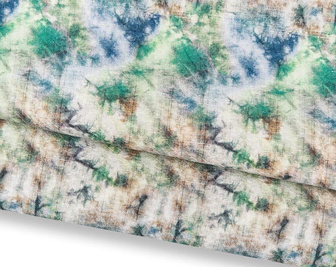 MULTICOLOR printed leather skin, super SOFT goatskin, hide for diy projects, 0.6 -0.7 mm B17780-ST La Garzarara