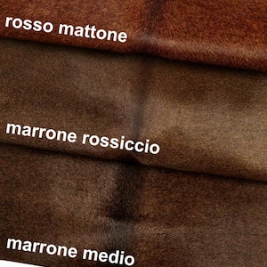 HAIR ON hide leather - solid color - leather hide with hair on, melangé, soft  - B12909-CV La Garzarara