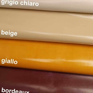 PELLE pieno FIORE  vitellino liscio  tinta unita alta qualità, lucido, look elegante, 4 colori disponibili B13088-TU La Garzarara