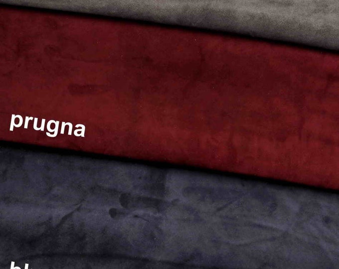 Suede baby cow leather hides, premium top suede, silky velour cowhide B11899-TU La Garzarara