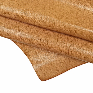 Capra lucida con GRANA BEIGE, pelle vegetale camel sportiva, pellame marrone chiaro, morbidezza media B14724-VT La Garzarara