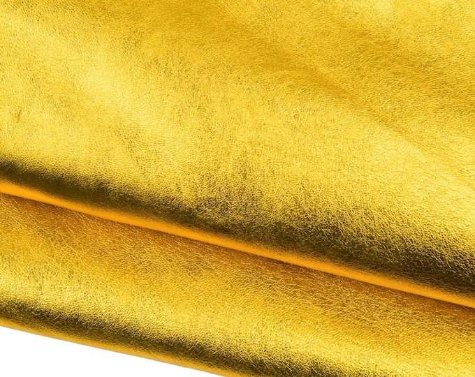 Nappa GOLD leather skin, soft metallic lambskin, bright hide for hobbyists B18660-MT(st) La Garzarara