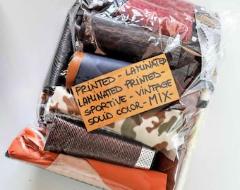 Leather luxury scraps bag MIXED in total for 0,7 lbs (300 gr), 1 lbs (500 gr) and 2 lbs   (1kg)   B004 La Garzarara