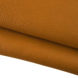 Vitello grana DOLLARO cuoio, pellame sportivo stampato, vera pelle italiana, morbida semi lucida 1.5 - 1.7 mm B17243-TU La Garzarara