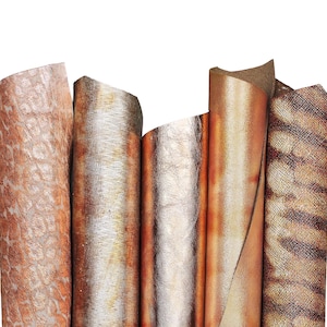 Warm Tone Leather Hides Copper Bronze Cognac Italian Designer Skins Luxury Fashion Leather Selection  B18362-MT(ST)