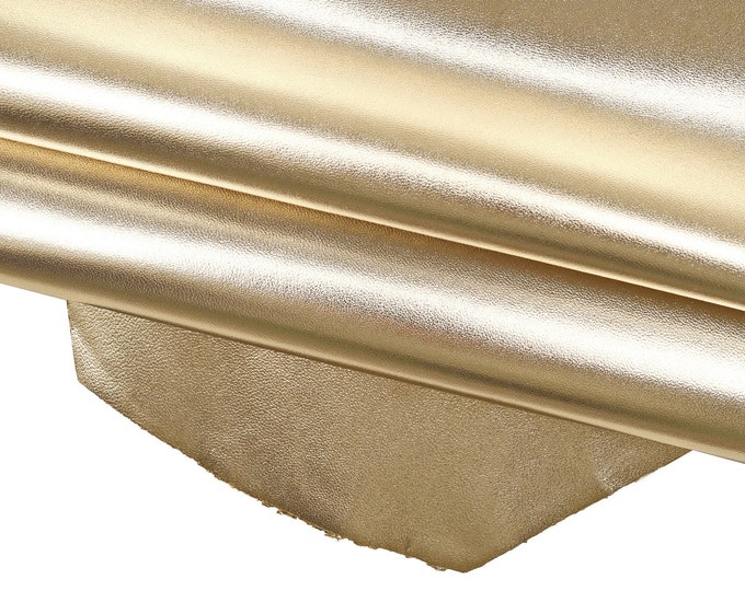 PLATINUM leather skin, smooth metallic goatskin, glossy quite soft skin, 0.6-0.7 mm B16106-MT La Garzarara
