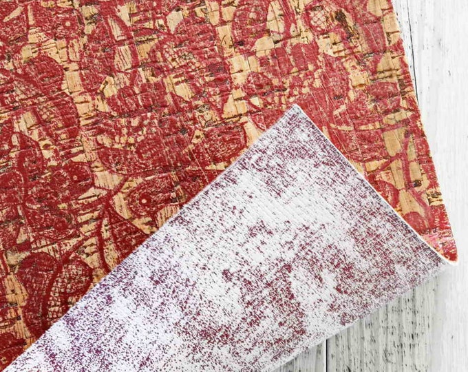 Cork & Leather Sheets | Precut Patterned Cork with Solid Leather Backing | Jewelry, Bags, Wallets, DIY B912 La Garzarara
