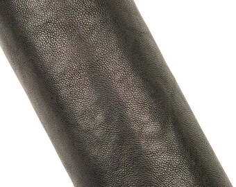 Black SPORTY leather skin, glossy soft WASHED lambskin, wrinkled sheepskin nappa for crafters B17629-TB La Garzarara