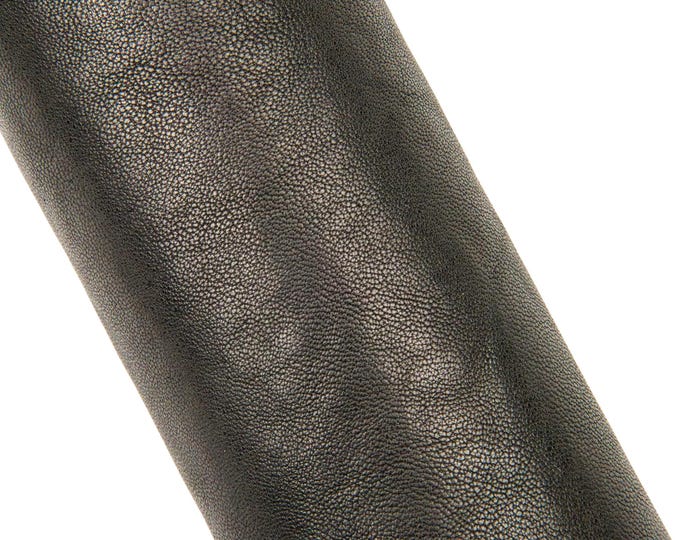 Black SPORTY leather skin, glossy soft WASHED lambskin, wrinkled sheepskin nappa for crafters B17629-TB La Garzarara