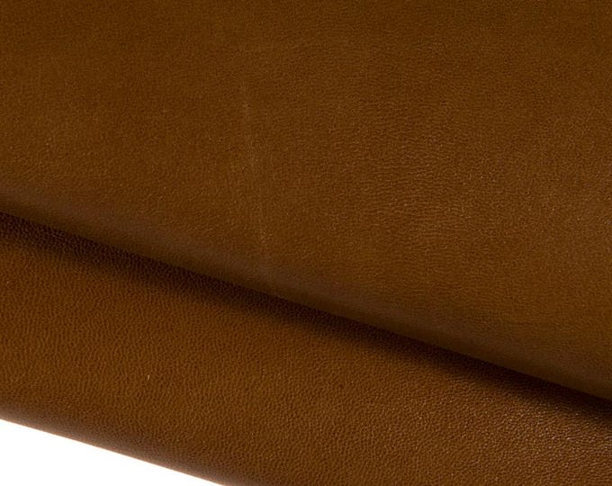 Walnut Brown Silky Nappa Lambskin – Glossy Soft Sheepskin, Smooth Espresso Leather Hide, High-Quality, 0.7-0.9 mm B16888-TU La Garzarara