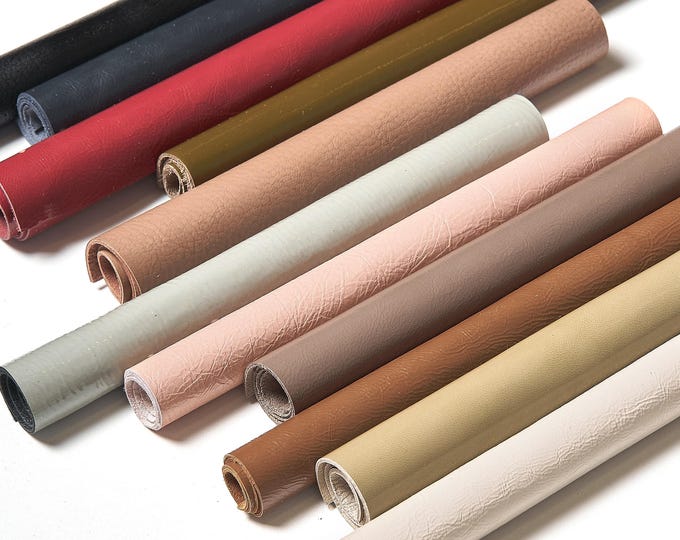 Glossy Leather Scraps in Assorted Colors, 10 random smooth and pebble patent leather pieces  10x8" / 25x20 cm      RT302 La Garzarara