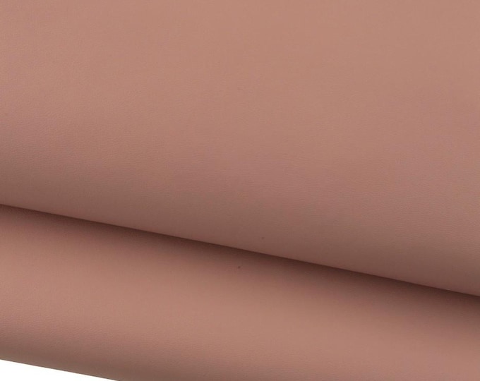 Flesh pink SMOOTH leather hide, soft MATT calfskin, full grain cowhide 0. - 1.0 mm for diy projects B19223-TU   La Garzarara