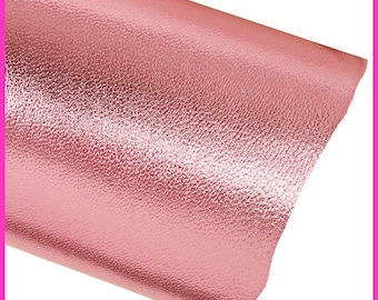 Pink METALLIC leather skin, smooth bright nappa goatskin B15330-MT La Garzarara