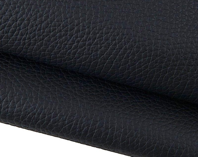 Black large pebble GRAIN printed cowhide, sporty soft embossed leather hide, semi glossy thick calfskin 1.8 - 2.0 mm B17241-TB La Garzarara