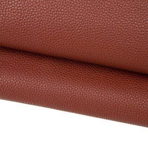 Reddish brown GRAINY leather hide, sporty soft cowhide, tany pebble grain PRINTED calfskin, 1.5 - 1.7 mm B17628-TU La Garzarara