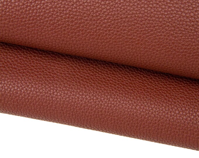 Reddish brown GRAINY leather hide, sporty soft cowhide, tany pebble grain PRINTED calfskin, 1.5 - 1.7 mm B17628-TU La Garzarara
