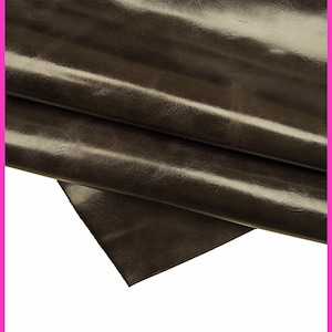 Vitello GRIGIO lucido, pelle grigia concia vegetale, pellame stropicciato effetto pull up, 0.7 - 1.0 mm B16372-VT La Garzarara