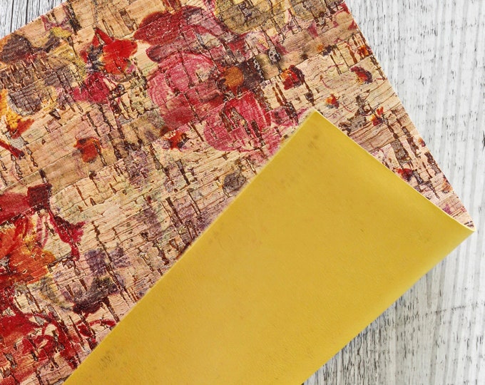 Patterned Cork Leather | Precut Textured Cork with Leather Backing | Crafting & Handmade Accessories B958  La Garzarara