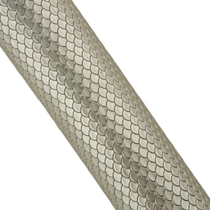 Silverfärgat REPTILMönstrat läder, mjukt METALLISKT kalvskinn, laminerat ormskalsmönster, mjukt B19323-MT(st) La Garzarara