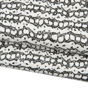REPTILE printed leather hide, white black snake textured cowhide, python pattern on calfskin, 0.8 - 0.9 mm B18491-ST  La Garzarara