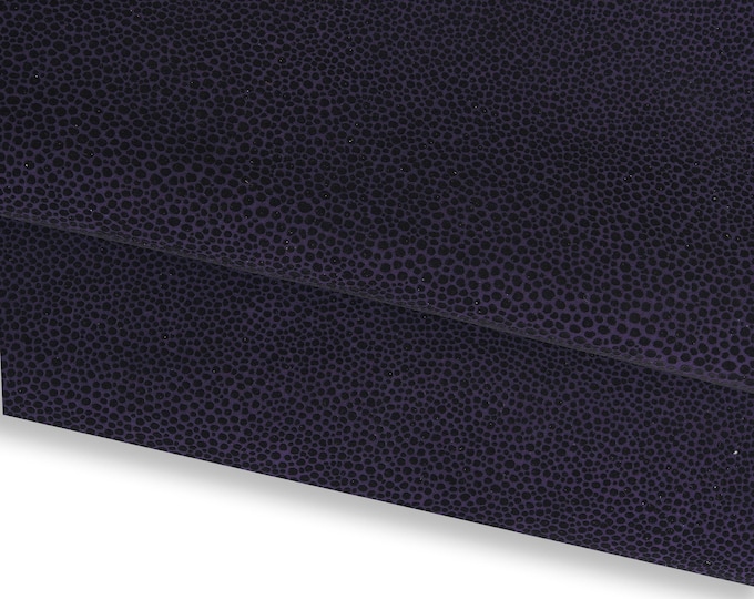 Blue STINGRAY effect leather, shagreen textured leather hide, micro pebble skin for luxury bags 0.9 - 1.1 mm B17199-ST La Garzarara