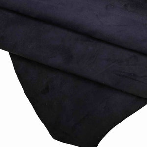 Pelle scamosciata blu velluto – baby vitello morbido – pelle premium per borse, accessori, cucito creativo