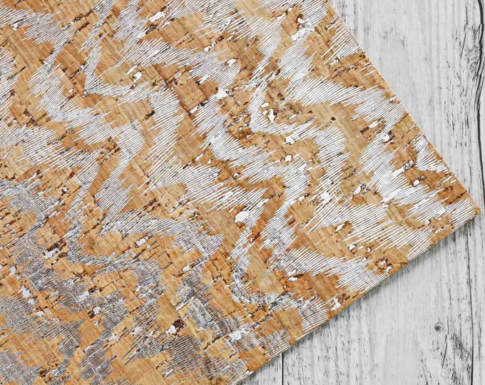 Textured Cork Leather | Patterned Precut Cork Sheets with Leather Backing | DIY Supplies for Crafts & Bags8 x 10"/12 x 12" B890 La Garzarara