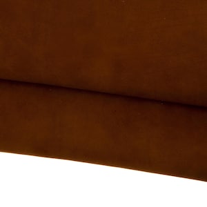 Pelle CAMOSCIO marrone alta qualita', vitello NUBUCK morbida ottima scrivenza pellame per artigiani B17845-TU   La Garzarara