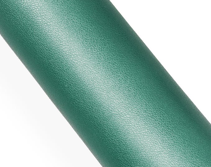 Acquamarine GLOSSY leather skin, smooth  goatskin, soft hide 0.7 - 0.8 mm for diy projects B18185-TU La Garzarara