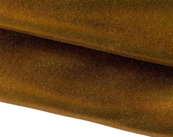 BRONZE metallic soft leather skin, brown sparkle lambskin, soft touch premium sheepskin, for hobbyists 0.7 -0.8 mm B16908-MT La Garzarara